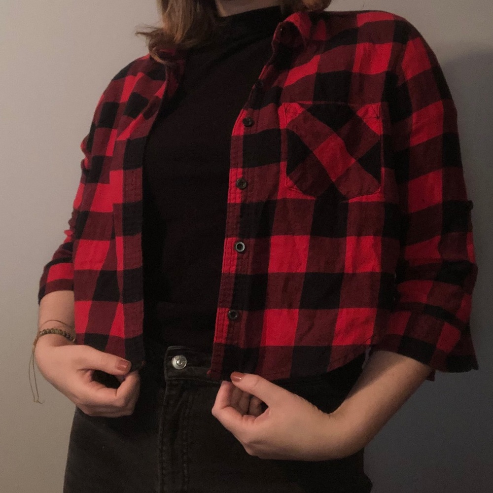 Forever 21 cropped flannel